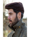Made in UK Moleskin Shenmore Flat Cap Brown